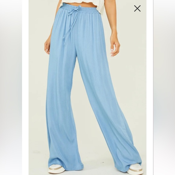 NWT Altar’d State Tie Waist Wide Leg Pants - Picture 2 of 4